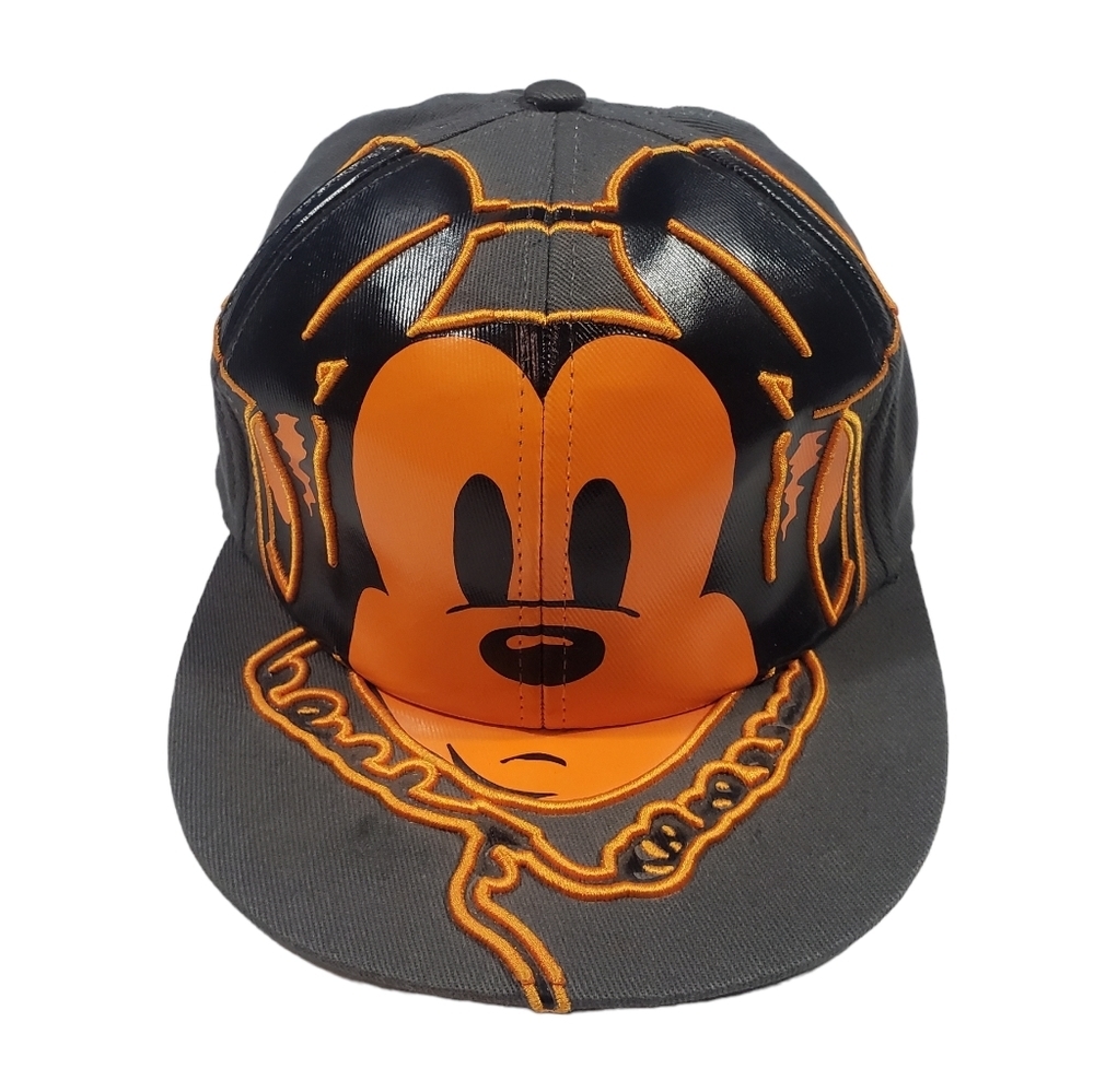 Disney Parks Mickey Mouse DJ Embroidered Baseball Hat Adult Size Flat Bill Cap
